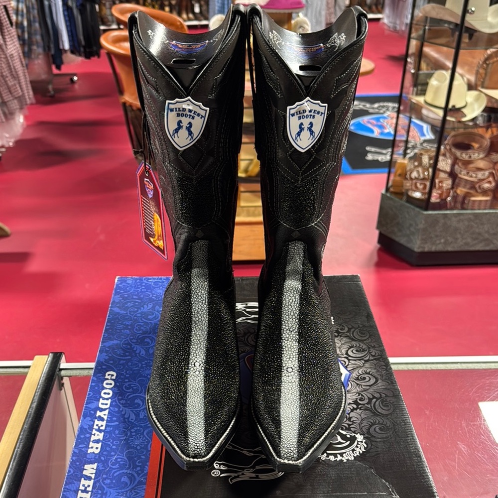 Wild West Black Cowboy Boots